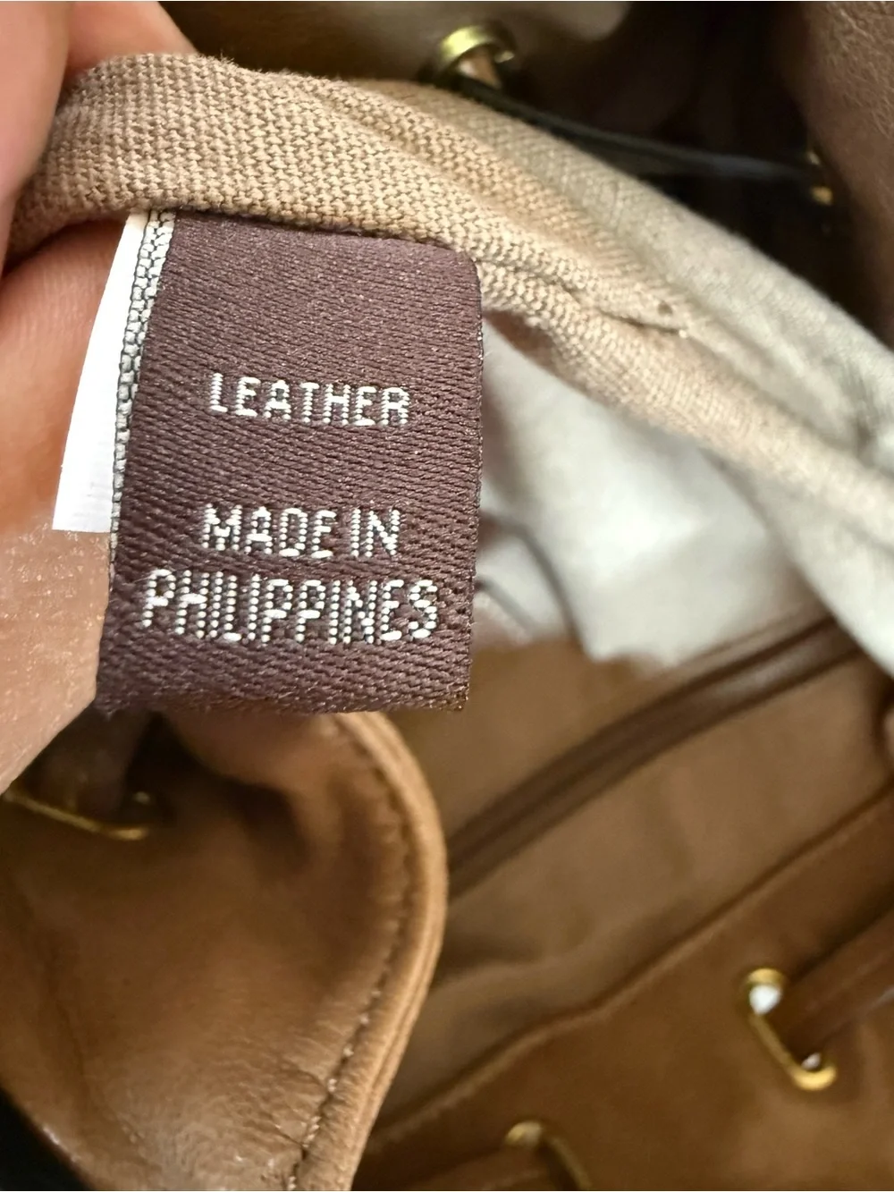 Frye Brown Leather Drawstring Hobo Bag